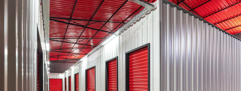 Aluzinc steel industrial door application