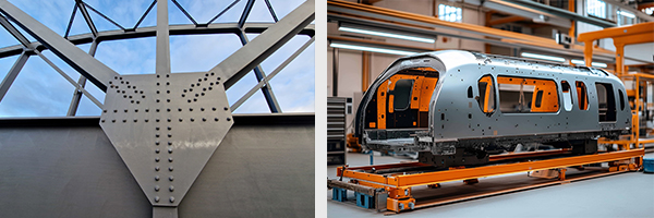 Metal products used in rail bridges and rail vehicles production