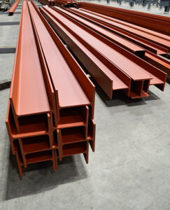 Red Primer Painted Steel beams