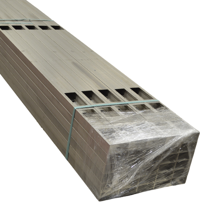 Tube lasered steel parts packaged Tube lasered steel part packaged for delivery