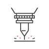 Flat laser icon
