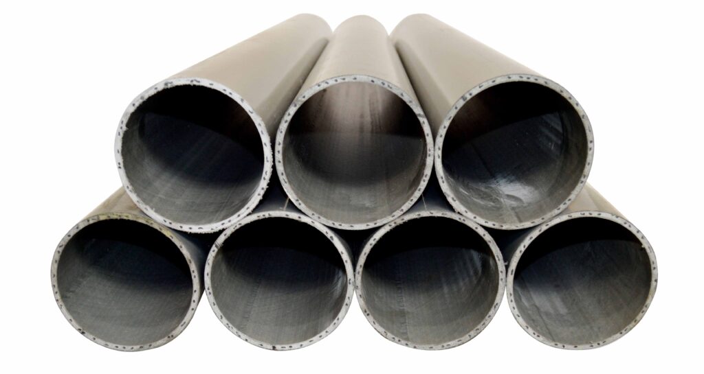FSP on white A collection of frangible safety posts